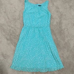 Bright Aqua Gap dress with white dots